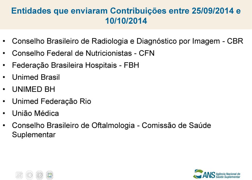 Nutricionistas - CFN Federação Brasileira Hospitais - FBH Unimed Brasil UNIMED BH