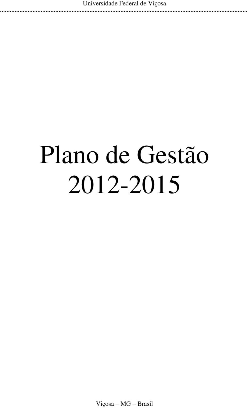 Plano de Gestão