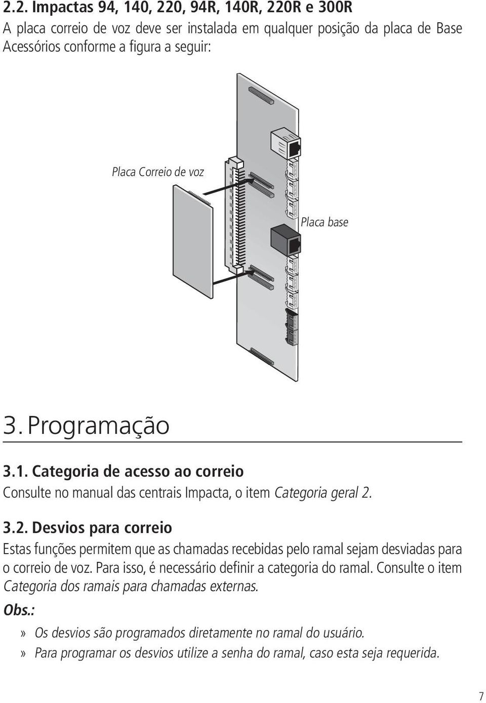 3.2. Desvios para correio Estas funções permitem que as chamadas recebidas pelo ramal sejam desviadas para o correio de voz.