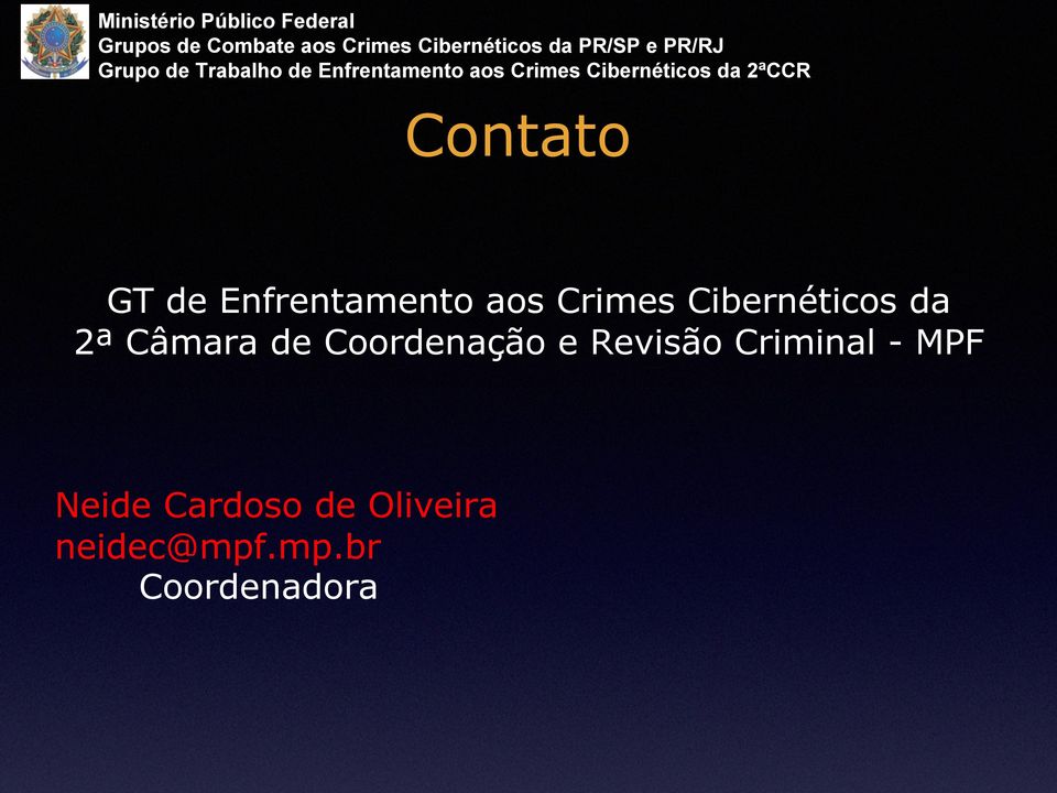 Coordenação e Revisão Criminal - MPF