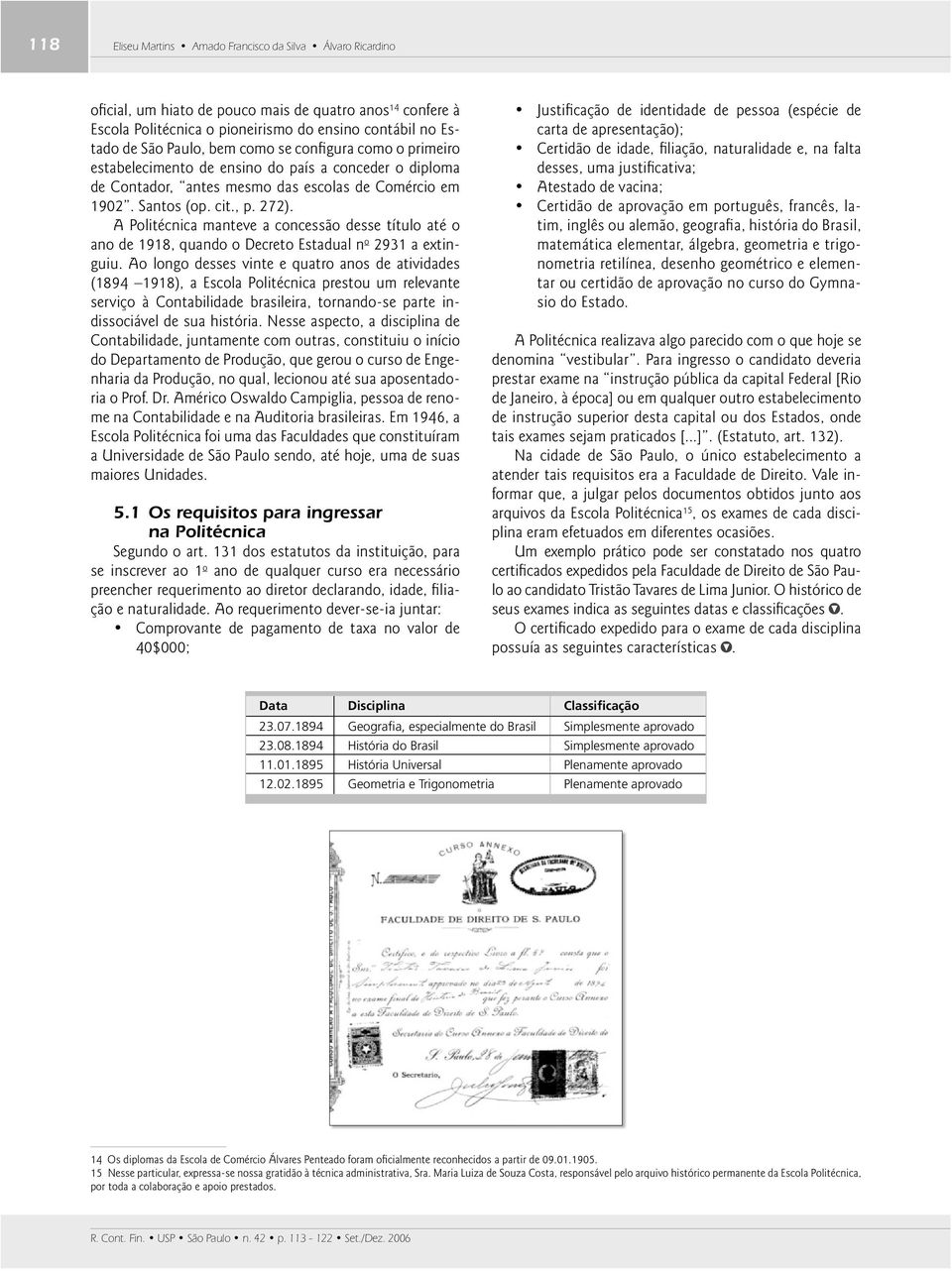 A Politécnica manteve a concessão desse título até o ano de 1918, quando o Decreto Estadual n o 2931 a extinguiu.