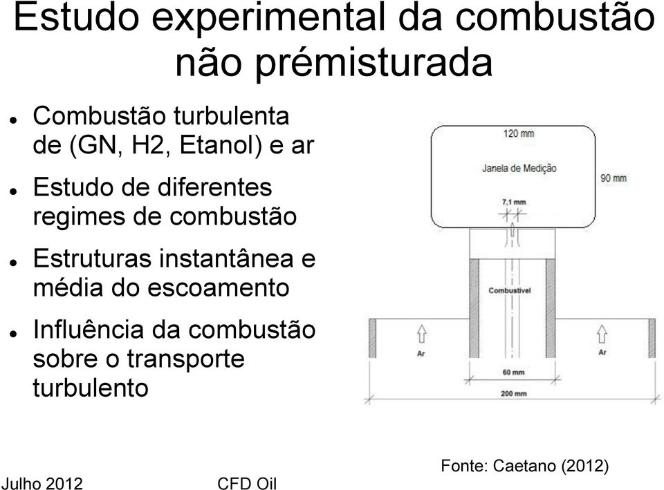 de combustão Estruturas instantânea e média do escoamento