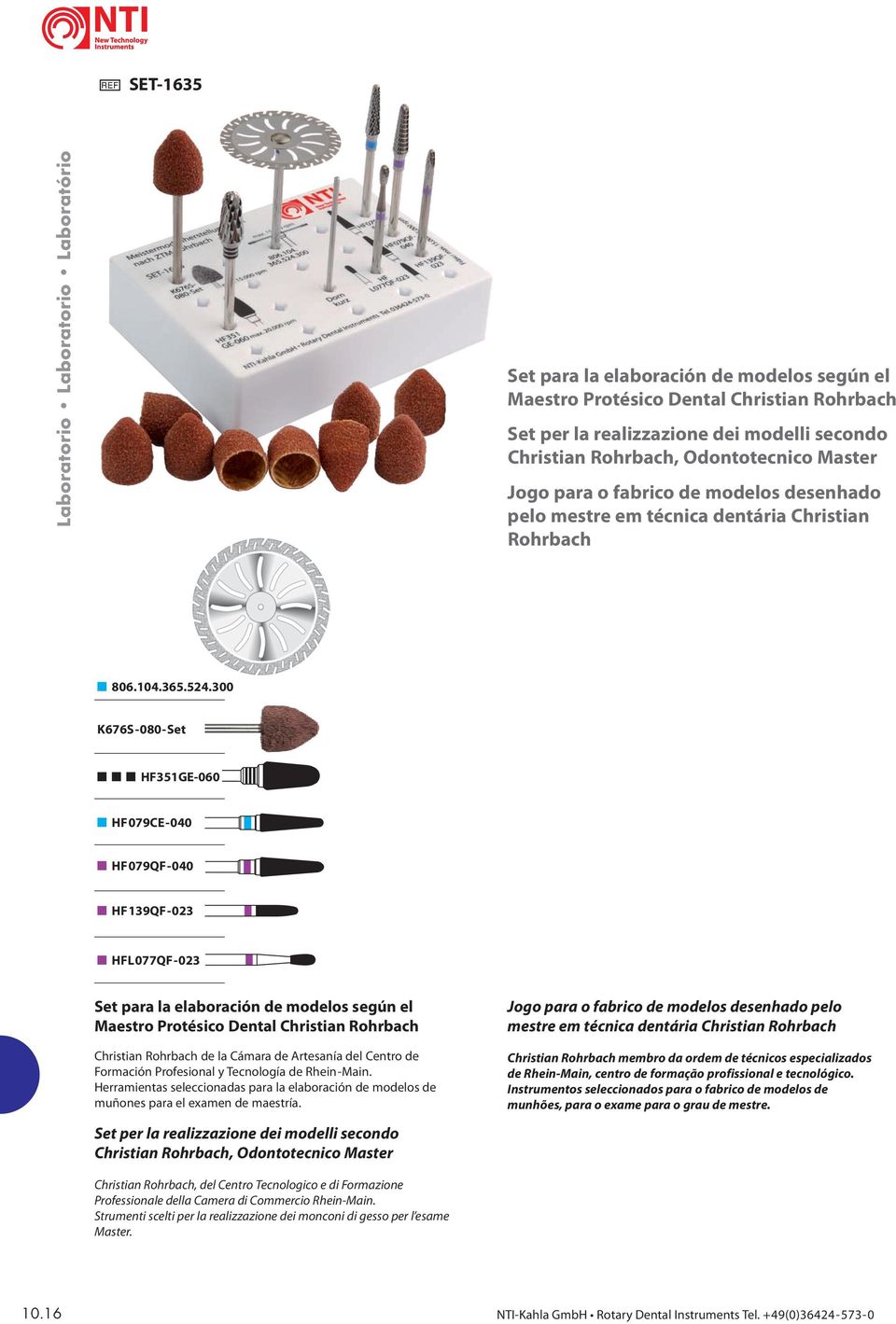 Rohrbach, Odontotecnico Master Jogo Coffret para pour o fabrico fabrication de modelos des modèles desenhado pelo d après mestre mécanicien-dentiste em técnica dentária maître Christian Rohrbach