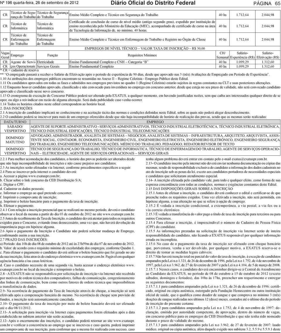 044,98 Trabalho Técnico de Informática Técnico de Enfermagem do Trabalho Técnico de Informática Técnico de Enfermagem do Trabalho Certificado de conclusão de curso de nível médio (antigo segundo