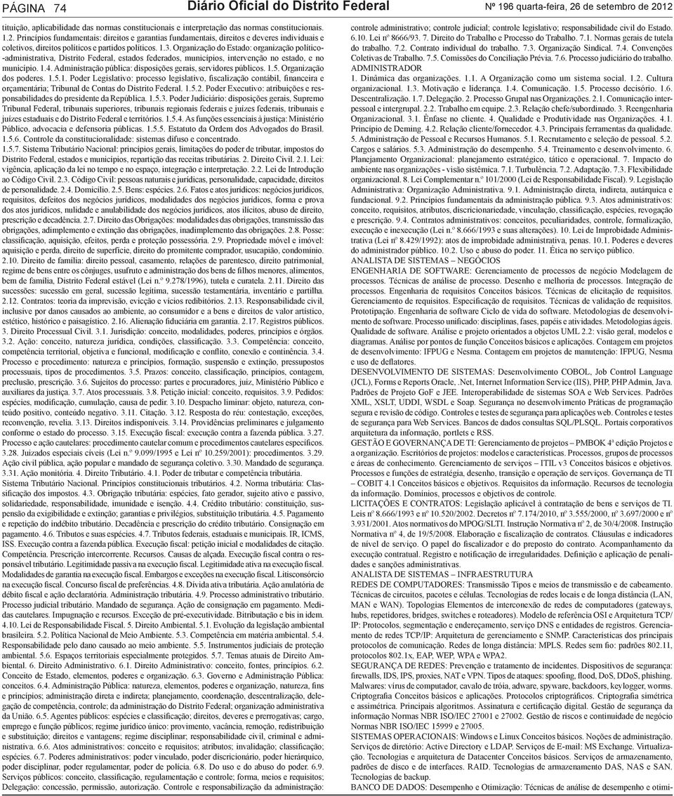 1.3. Organização do Estado: organização político- -administrativa, Distrito Federal, estados federados, municípios, intervenção no estado, e no município. 1.4.