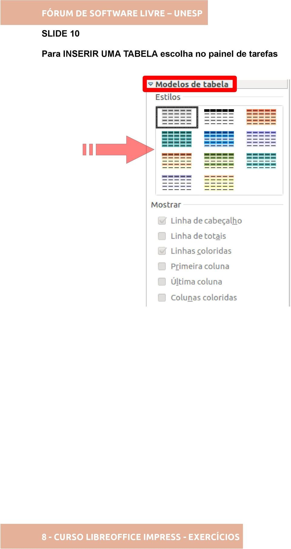 de tarefas 8 - CURSO