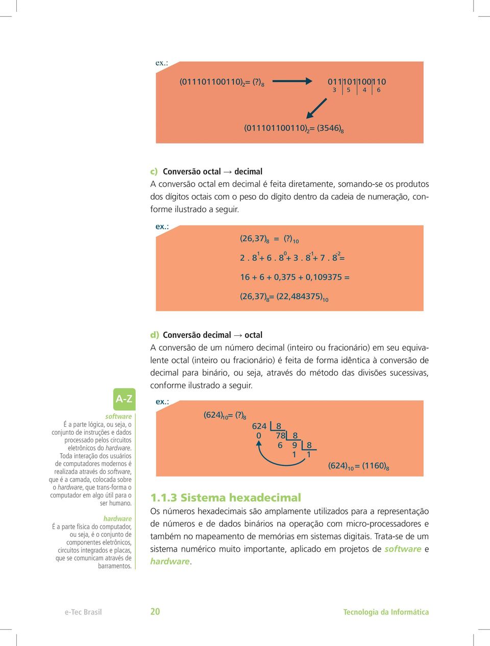 ou seja, através do método das divisões sucessivas, conforme ilustrado a seguir.