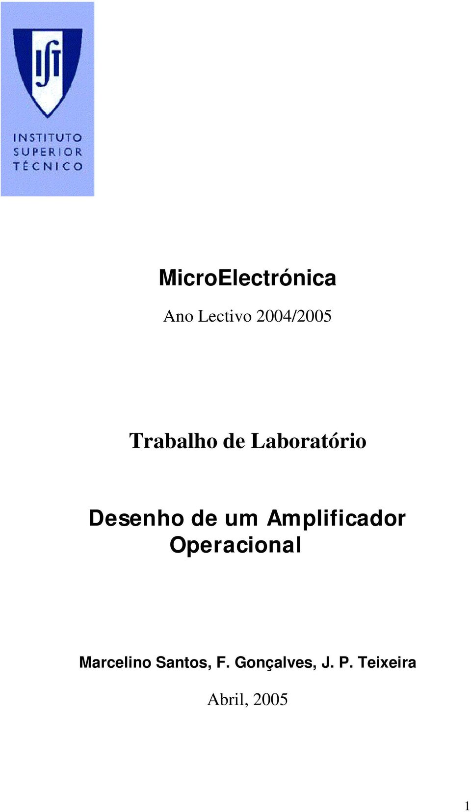 Amplificador Operacional Marcelino