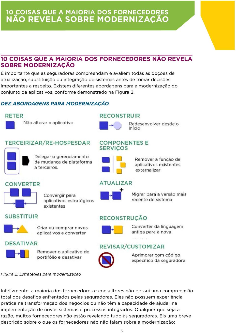 DEZ ABORDAGENS PARA MODERNIZAÇÃO Figura 2: Estratégias para modernização.