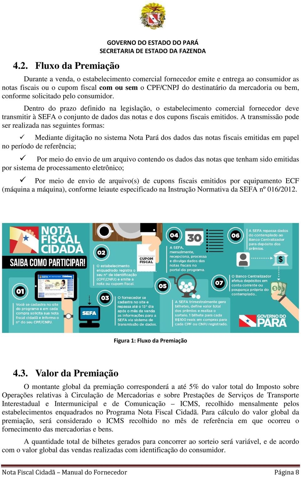 Dentro do prazo definido na legislação, o estabelecimento comercial fornecedor deve transmitir à SEFA o conjunto de dados das notas e dos cupons fiscais emitidos.