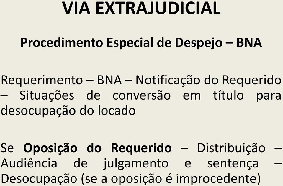 desocupação do locado Se Oposição do Requerido Distribuição