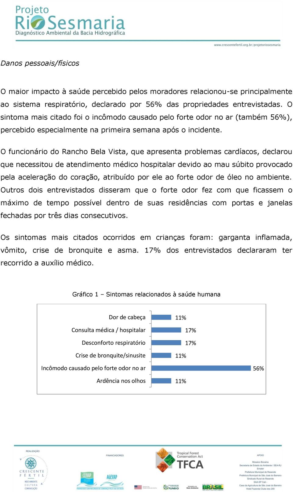 O funcionário do Rancho Bela Vista, que apresenta problemas cardíacos, declarou que necessitou de atendimento médico hospitalar devido ao mau súbito provocado pela aceleração do coração, atribuído