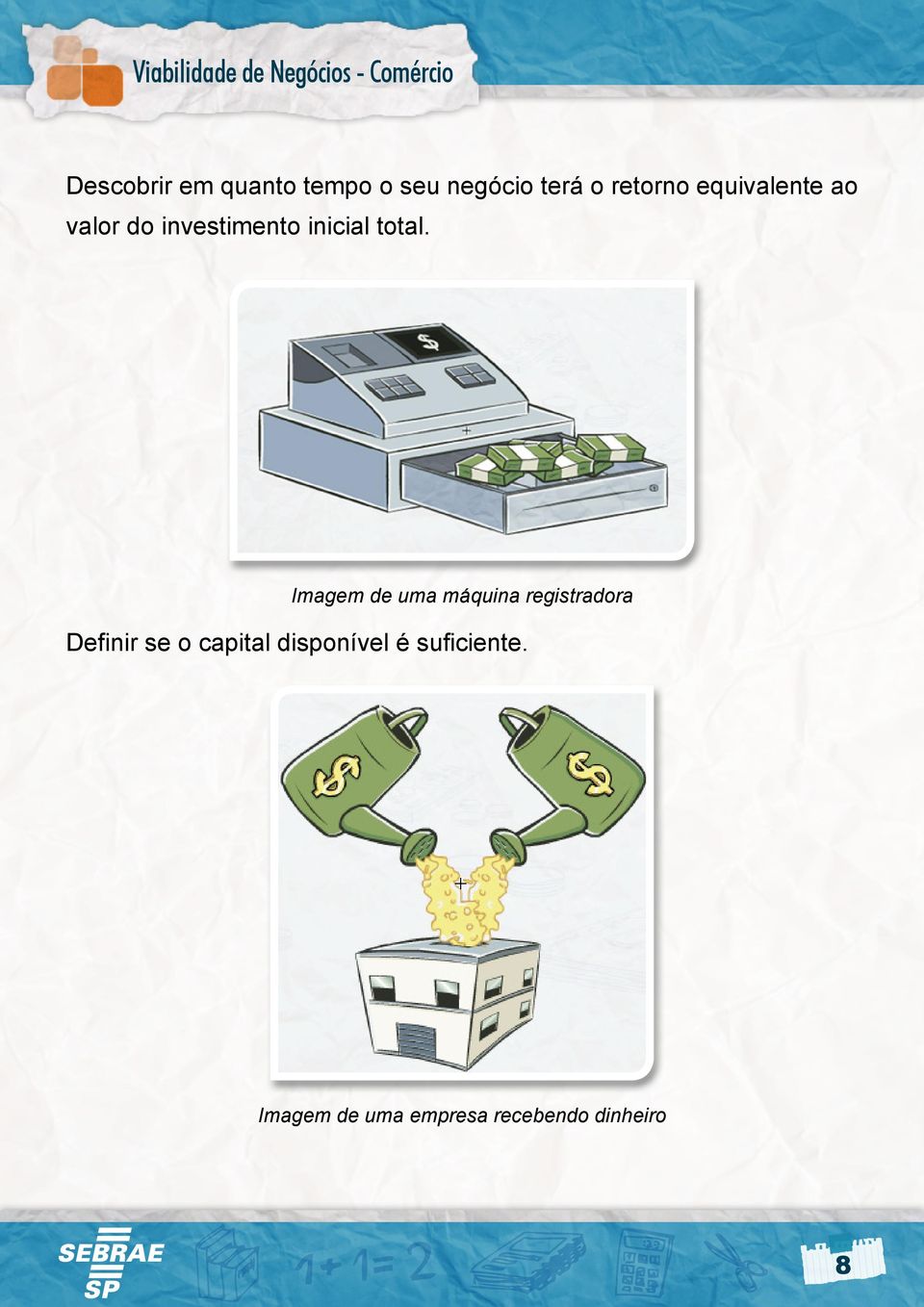 Imagem de uma máquina registradora Definir se o capital