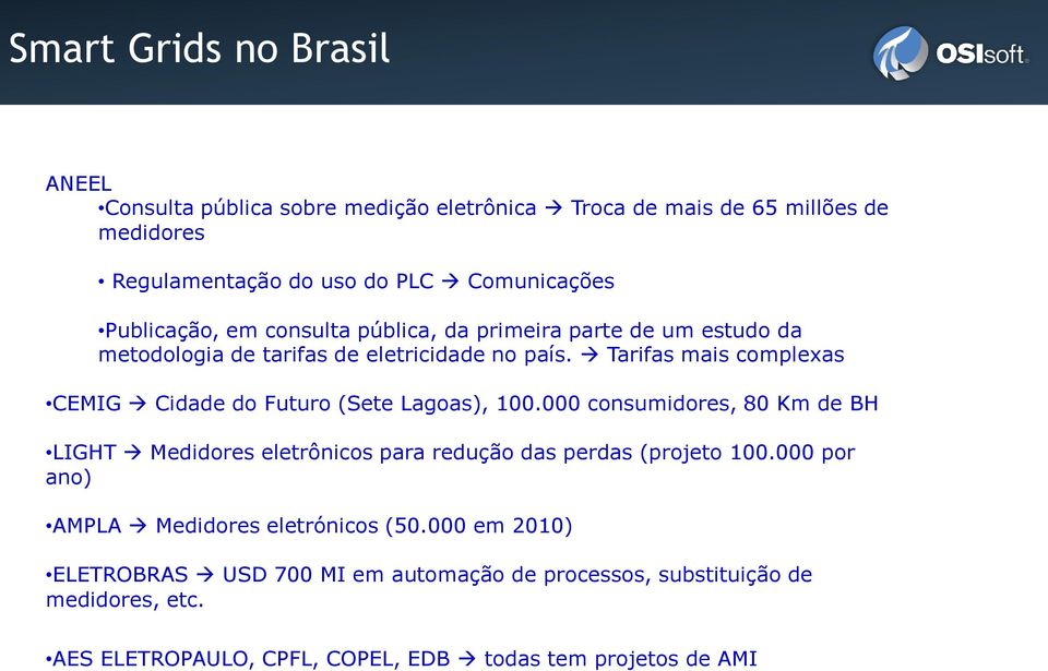 Tarifas mais complexas CEMIG Cidade do Futuro (Sete Lagoas), 100.