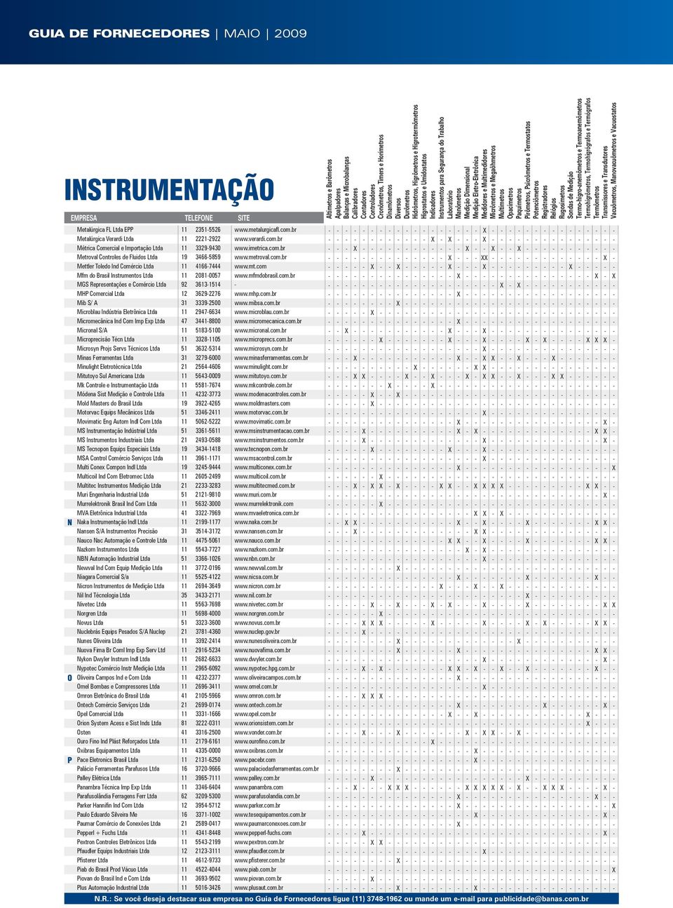 br - - - - - - - - - - - - X - X - - - X - - - - - - - - - - - - - - - Métrica Comercial e Importação Ltda 11 3329-9430 www.imetrica.com.