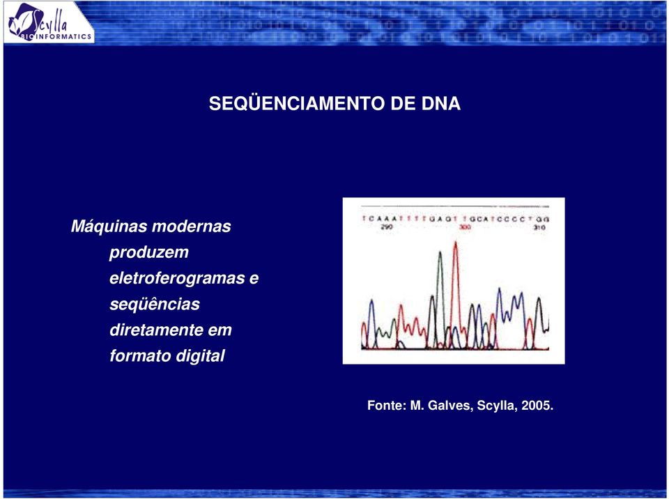 e seqüências diretamente em formato