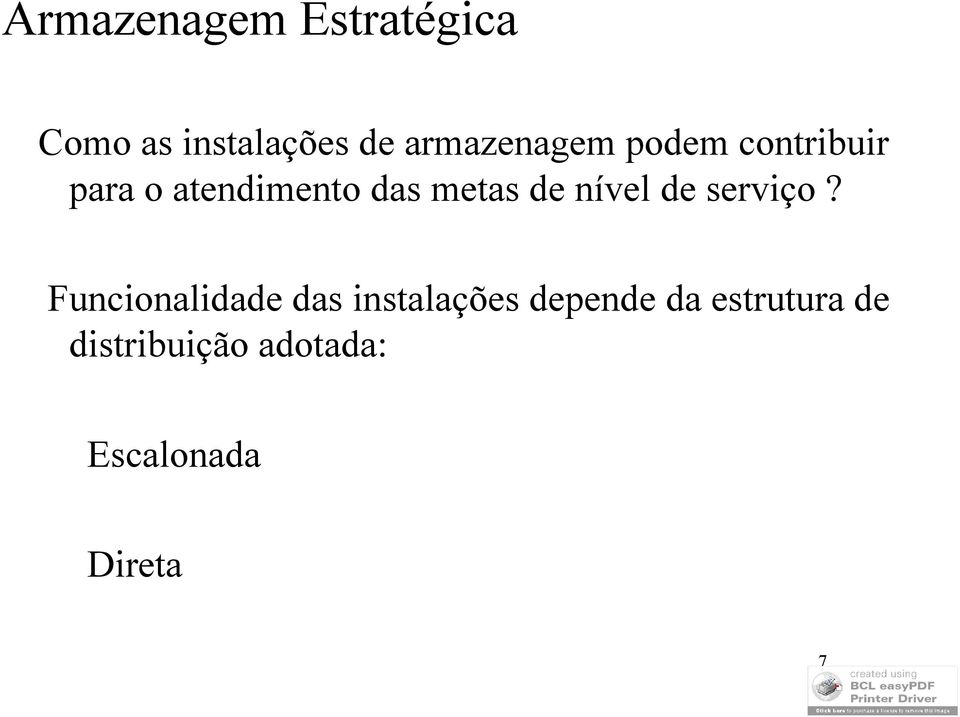 metas de nível de serviço?