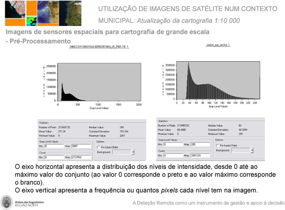 máximo valor do conjunto (ao valor 0 corresponde o preto e ao valor máximo corresponde