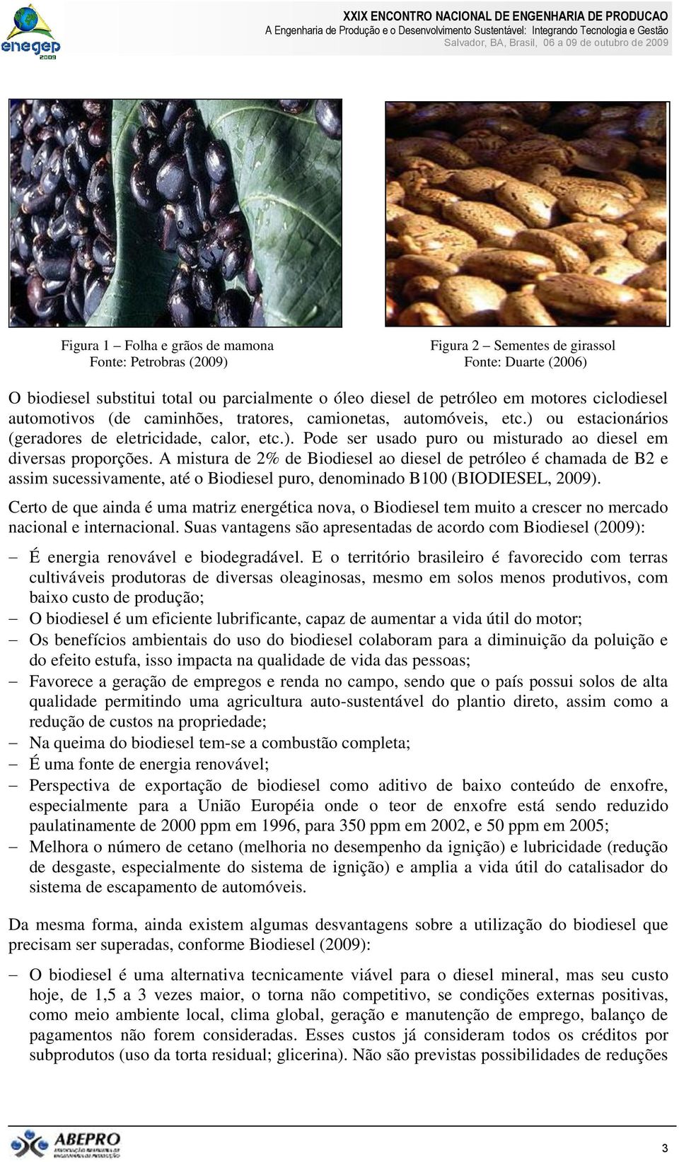 A mistura de 2% de Biodiesel ao diesel de petróleo é chamada de B2 e assim sucessivamente, até o Biodiesel puro, denominado B100 (BIODIESEL, 2009).