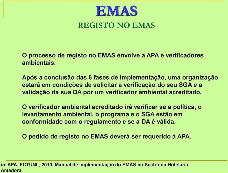 por um verificador ambiental acreditado.