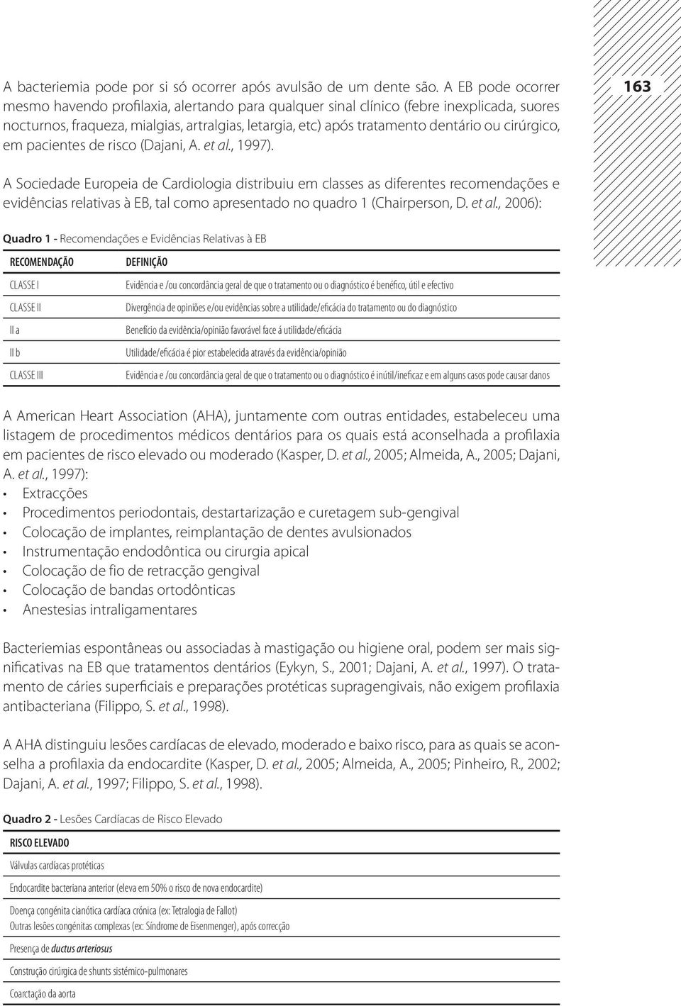 cirúrgico, em pacientes de risco (Dajani, A. et al., 1997).