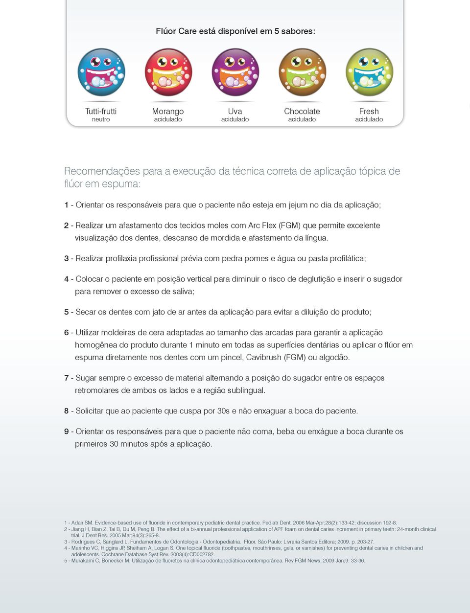 visualização dos dentes, descanso de mordida e afastamento da língua.