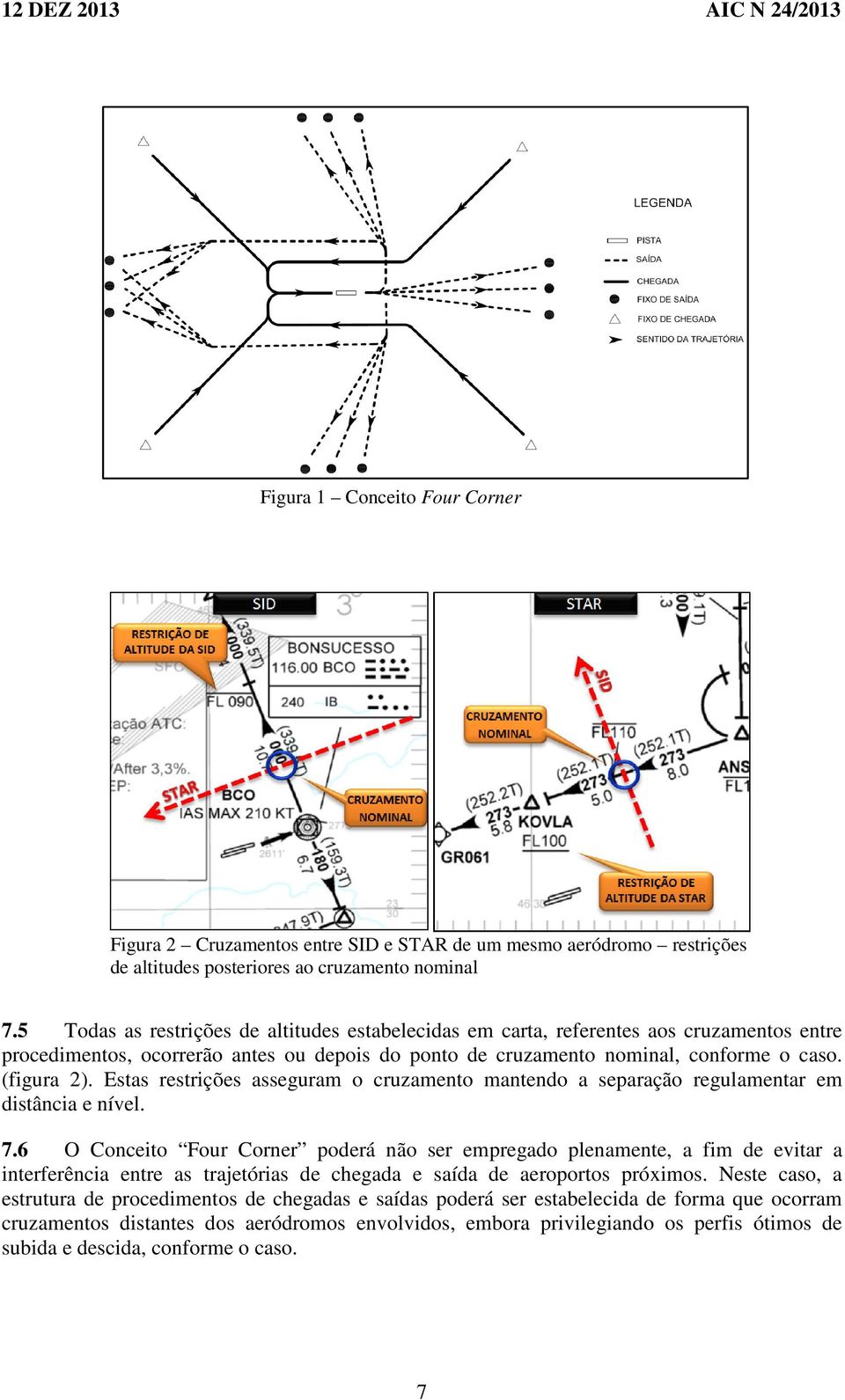 Estas restrições asseguram o cruzamento mantendo a separação regulamentar em distância e nível. 7.