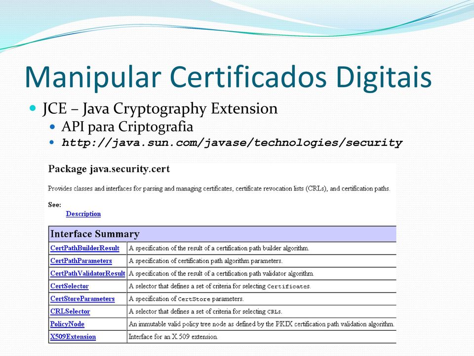 API para Criptografia http://java.