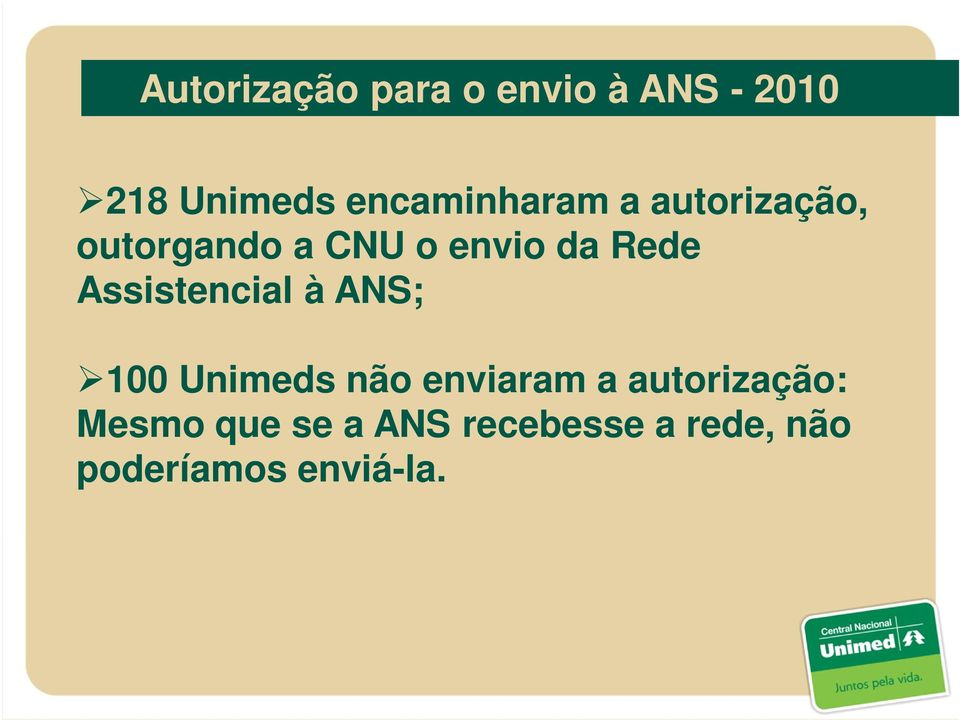 Rede Assistencial à ANS; 100 Unimeds não enviaram a