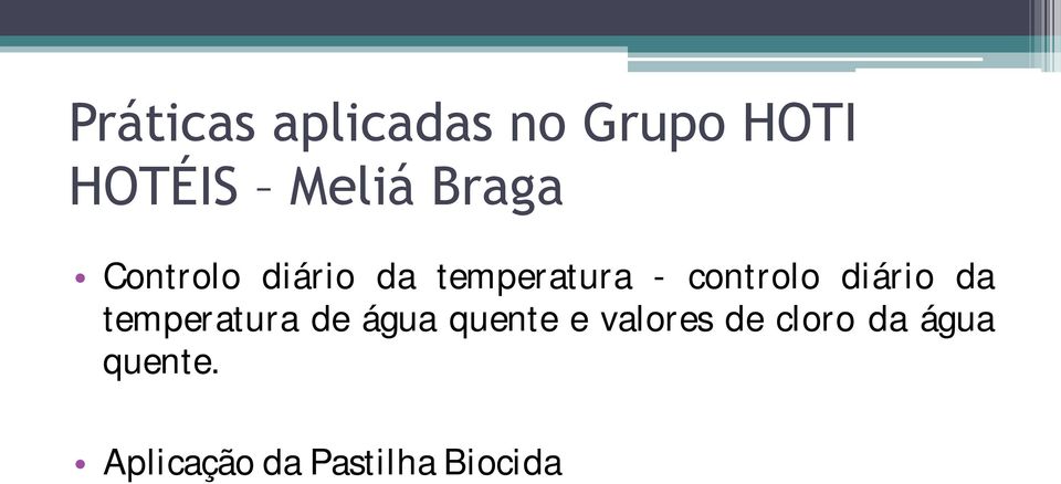 diário da temperatura de água quente e valores