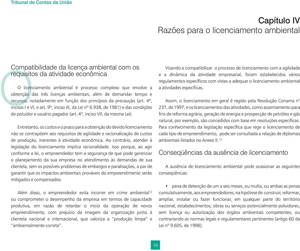 9º, inciso III, da Lei nº 6.938, de 1981) e das condições de poluidor e usuário pagador (art. 4º, inciso VII, da mesma Lei).