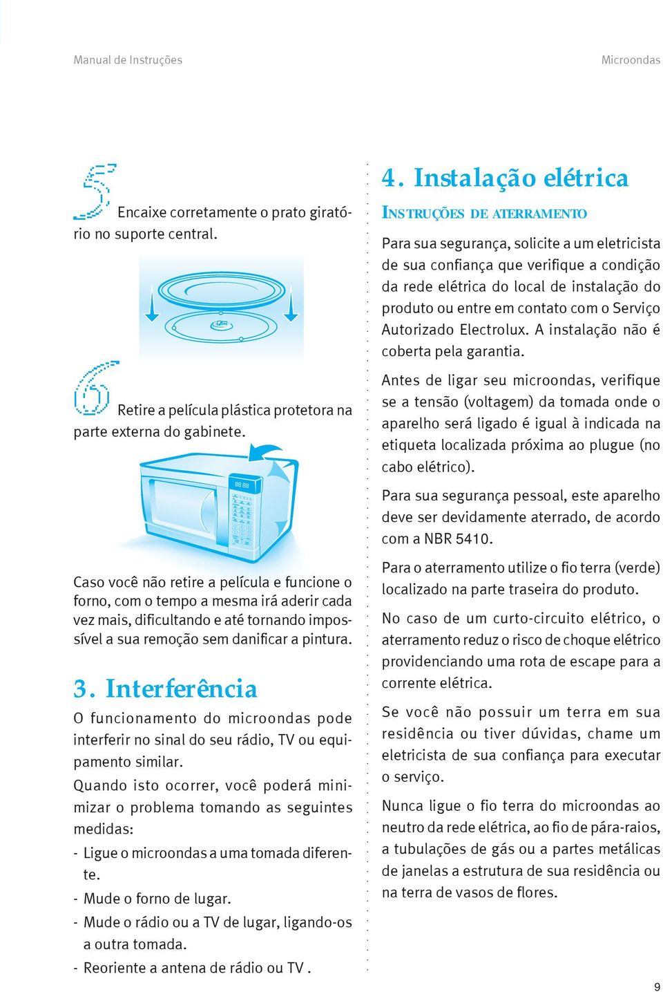 Autorizado Electrolux. A instalação não é coberta pela garantia.