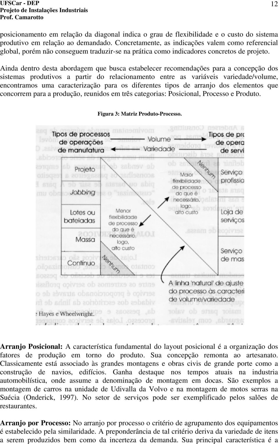 Ainda dentro desta abordagem que busca estabelecer recomendações para a concepção dos sistemas produtivos a partir do relacionamento entre as variáveis variedade/volume, encontramos uma