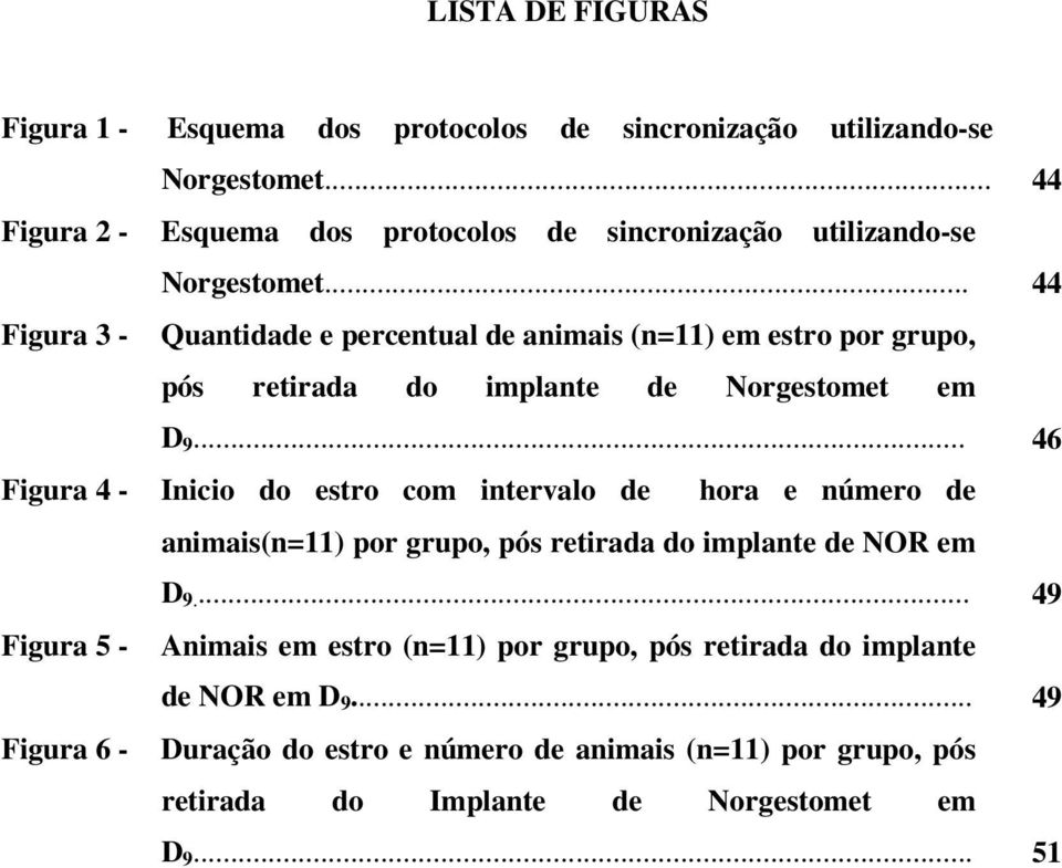 .. 44 Figura 3 - Quantidade e percentual de animais (n=11) em estro por grupo, pós retirada do implante de Norgestomet em D 9.