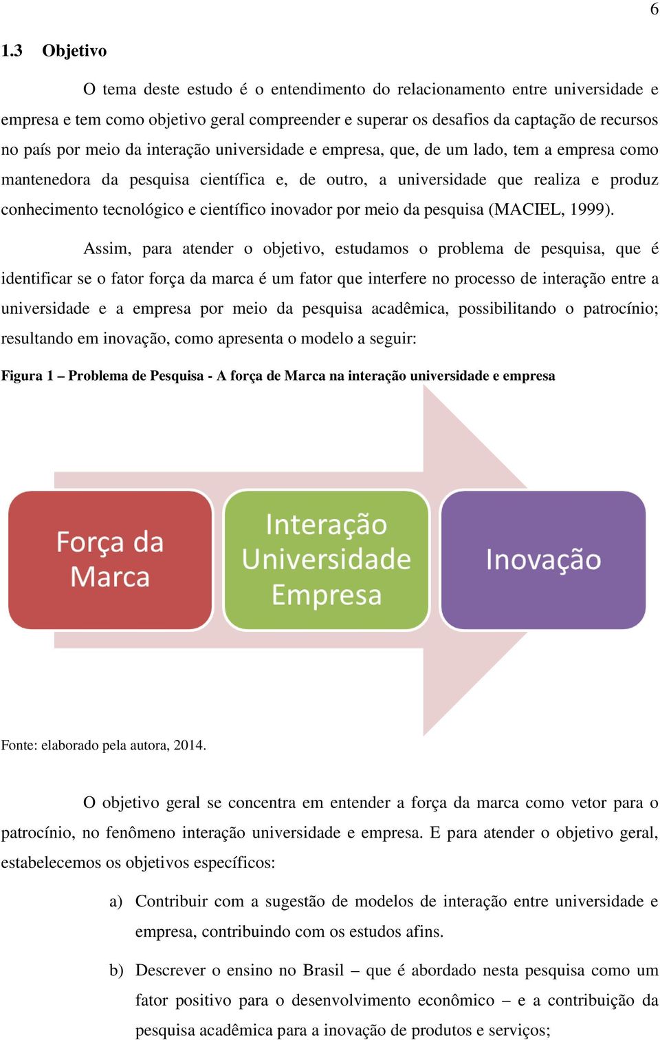 inovador por meio da pesquisa (MACIEL, 1999).