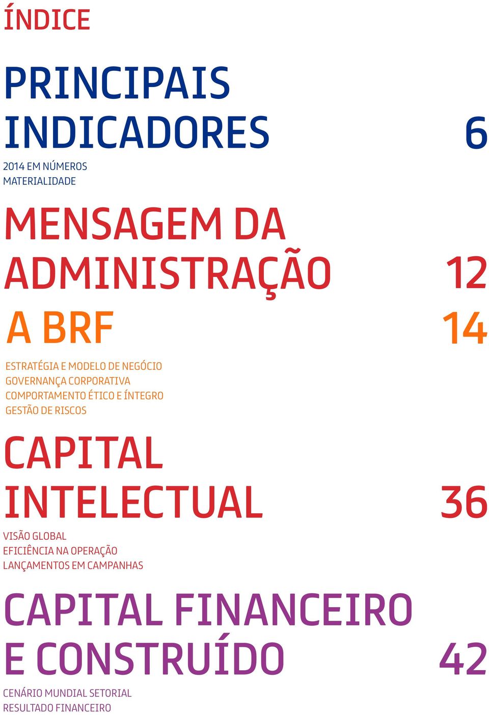 Capital intelectual 36 Visão global eficiência na operação Lançamentos em campanhas Capital FinaNceiro