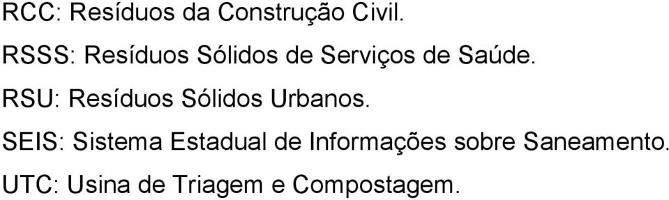 RSU: Resíduos Sólidos Urbanos.