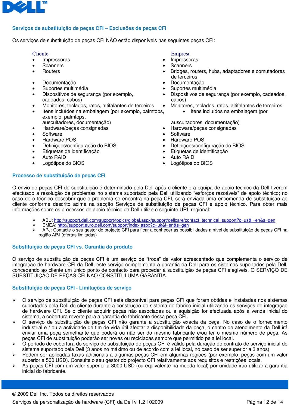 de segurança (por exemplo, cadeados, cadeados, cabos) cabos) Monitores, teclados, ratos, altifalantes de terceiros Monitores, teclados, ratos, altifalantes de terceiros Itens incluídos na embalagem