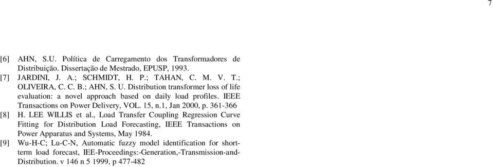 1, Jan 000, p. 361-366 [8] H. LEE WILLIS et al.