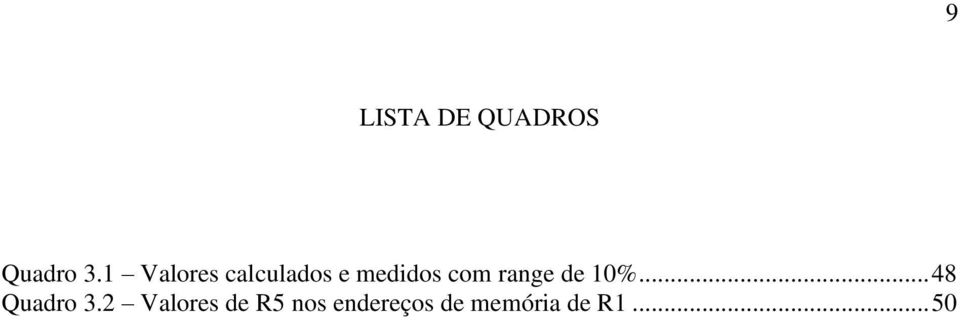 range de 10%... 48 Quadro 3.