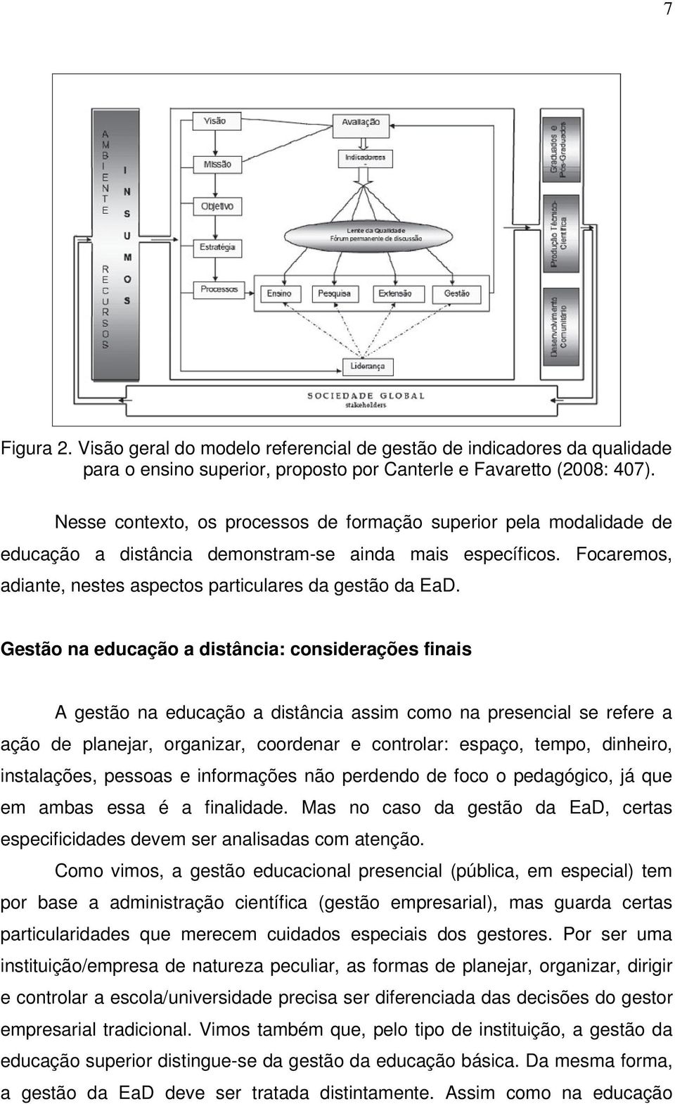 Gestão na educação a distância: considerações finais A gestão na educação a distância assim como na presencial se refere a ação de planejar, organizar, coordenar e controlar: espaço, tempo, dinheiro,