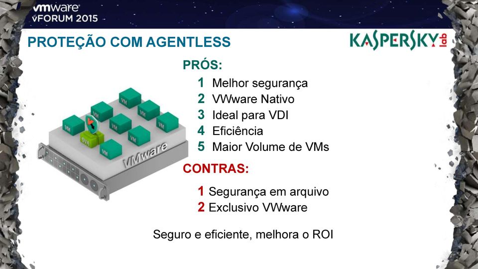 Maior Volume de VMs CONTRAS: 1 Segurança em