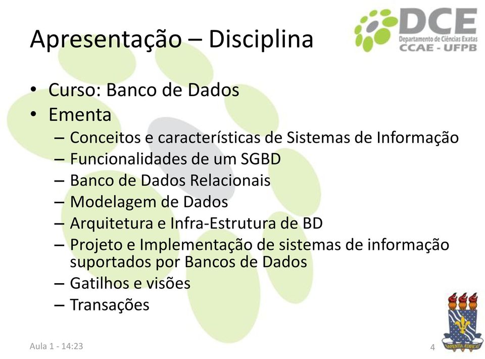 Modelagem de Dados Arquitetura e Infra-Estrutura de BD Projeto e Implementação de