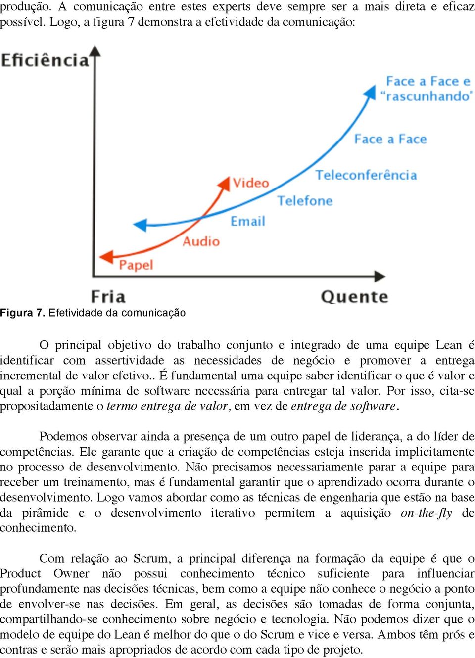 valor efetivo.. É fundamental uma equipe saber identificar o que é valor e qual a porção mínima de software necessária para entregar tal valor.