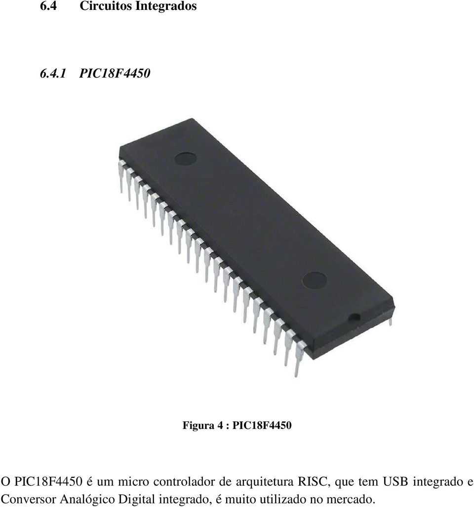 arquitetura RISC, que tem USB integrado e Conversor