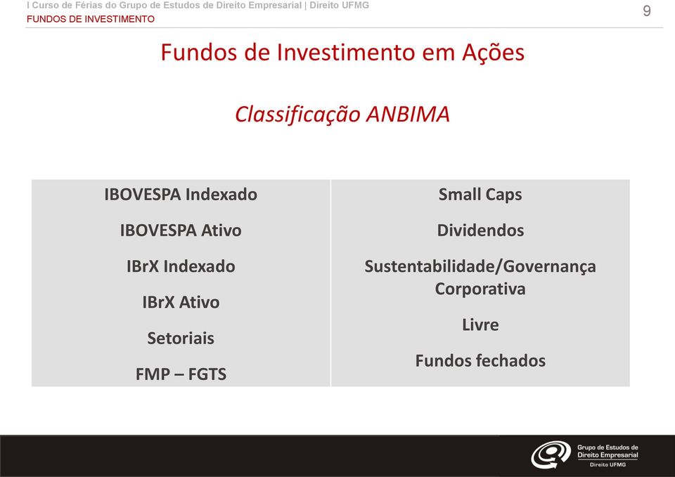 IBrX Ativo Setoriais FMP FGTS Small Caps Dividendos