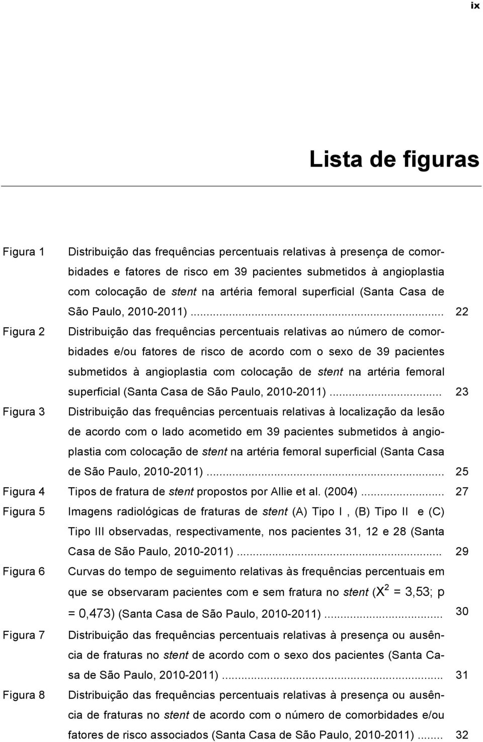 .. 22 Figura 2 Distribuição das frequências percentuais relativas ao número de comorbidades e/ou fatores de risco de acordo com o sexo de 39 pacientes submetidos à angioplastia com colocação de stent