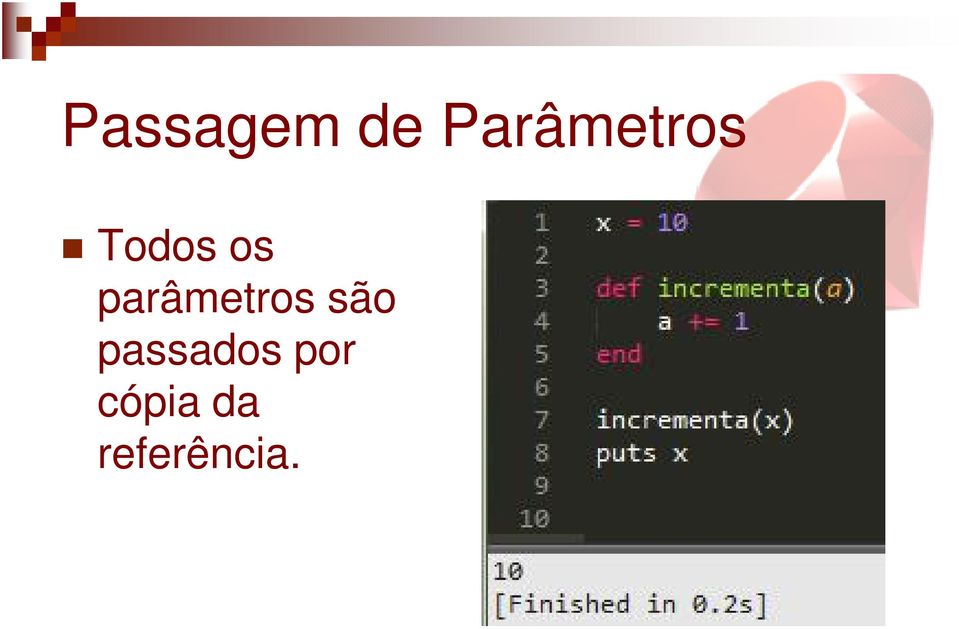 parâmetros são