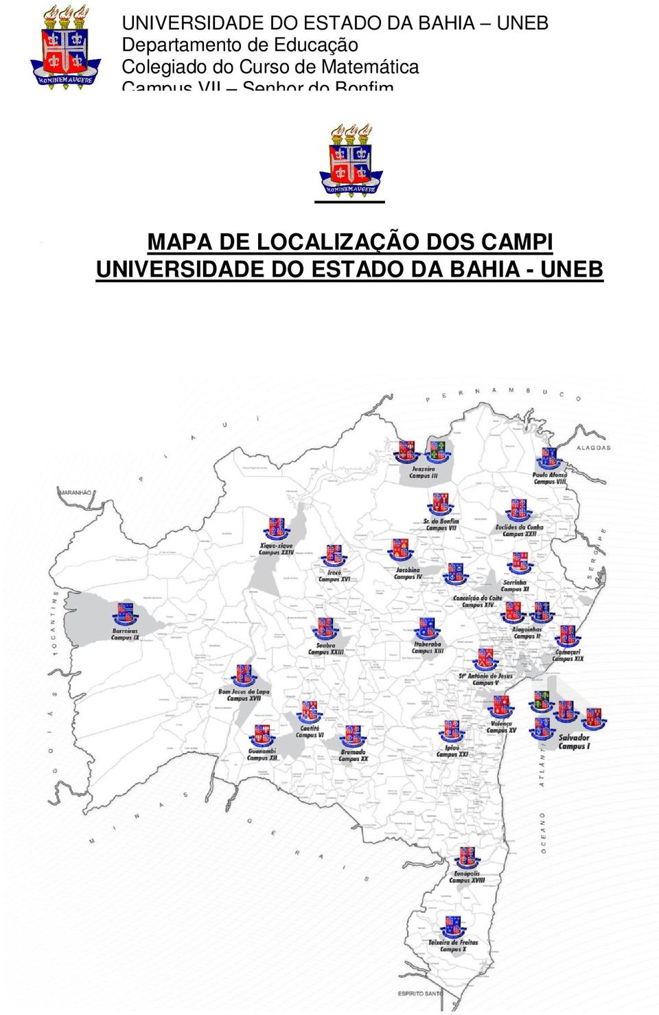 LOCALIZAÇÃO DOS CAMPI