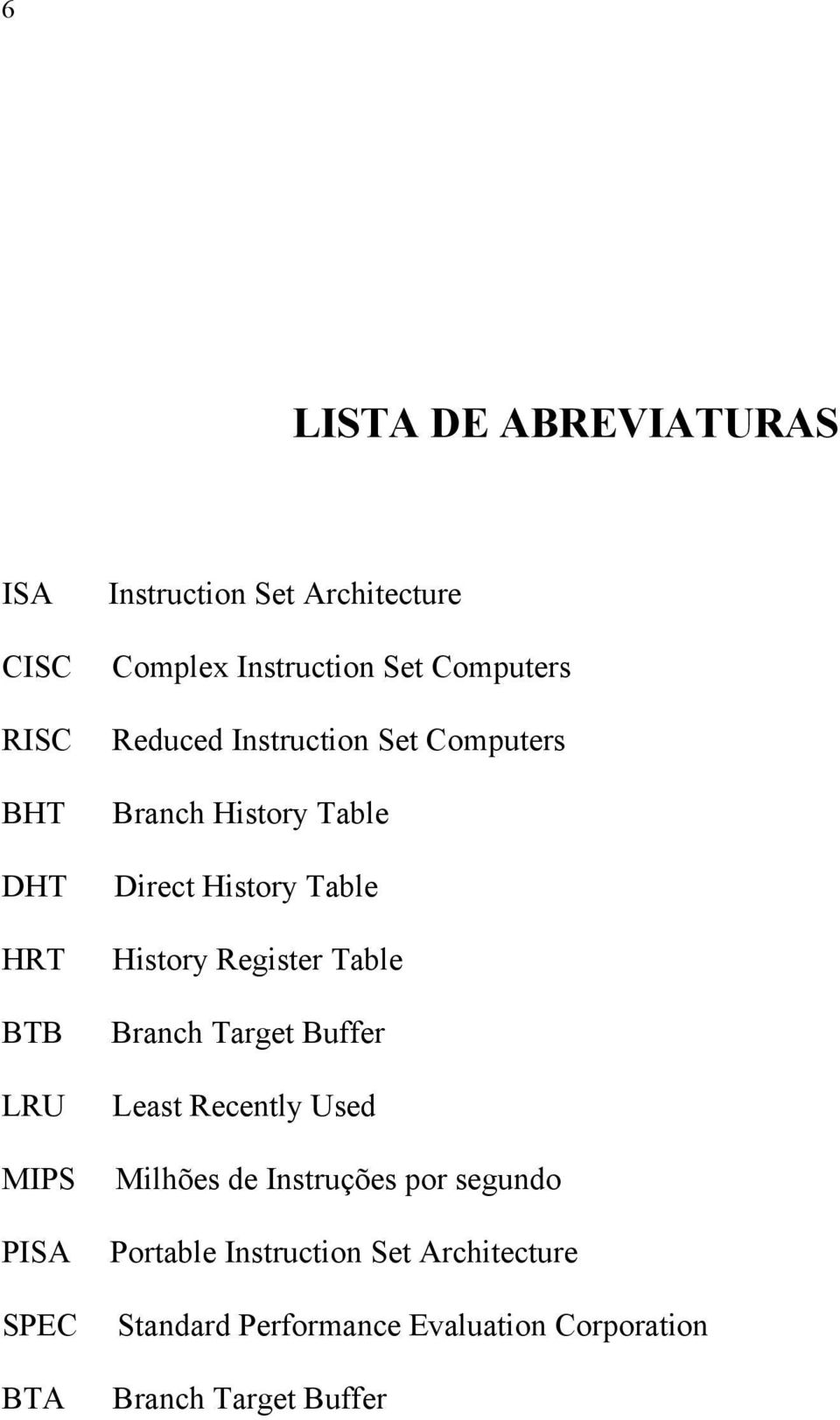 Direct History Table History Register Table Branch Target Buffer Least Recently Used Milhões de